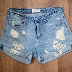 High waist jean shorts